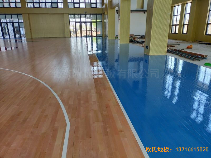 江蘇連云港消防隊(duì)運(yùn)動木地板安裝案例