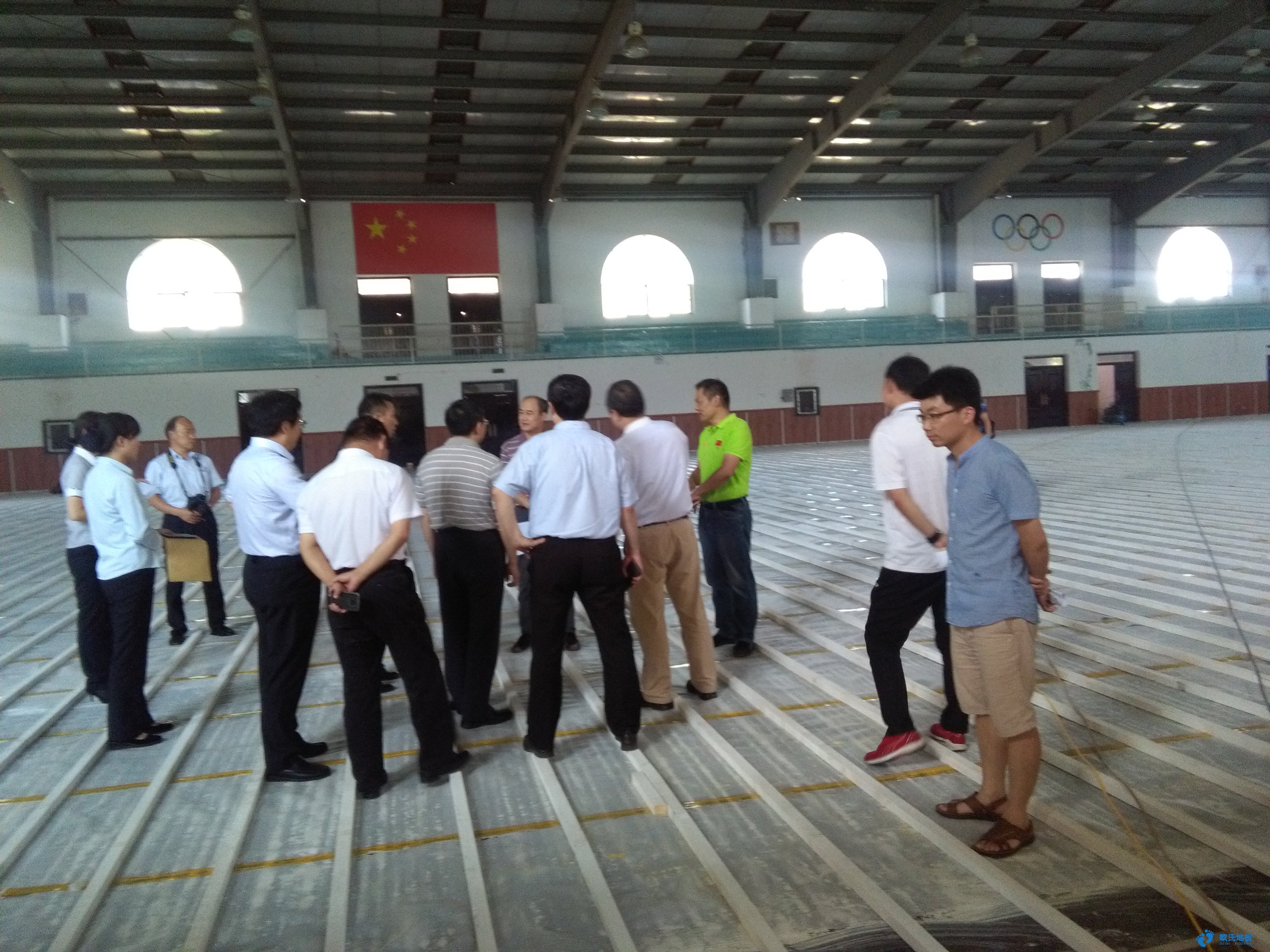 鄭州大學(xué)體育館運(yùn)動木地板完工照片